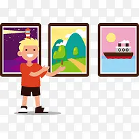 卡通画展展示素材