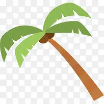 矢量图歪着的椰子树