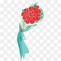 情人节红色玫瑰花束
