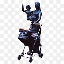 抱着孩子的母亲雕塑