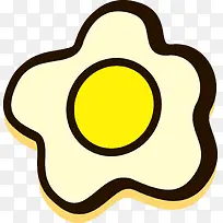 鸡蛋吃饭图标设计