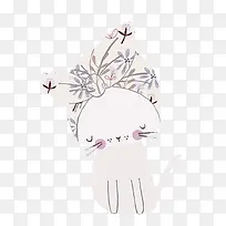 带头巾的小猫