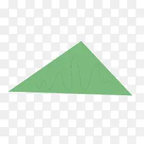 矢量绿色色块三角形线条