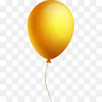 黄色漂浮气球