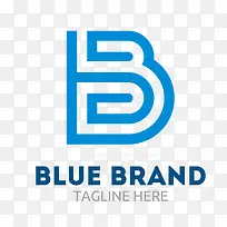 蓝色字母logo