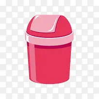 粉红色垃圾桶装饰