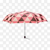 撞色几何图形装饰轻便雨伞