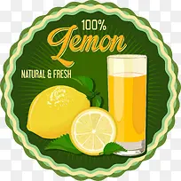 柠檬汁饮料标签