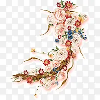 浪漫古典中国风花卉装饰