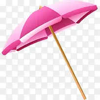 夏季粉色沙滩大伞