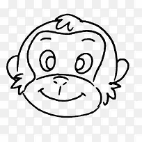 简笔画猴子脸型素材