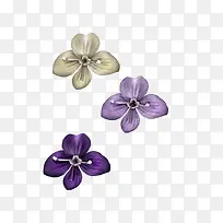 三款紫色紫罗兰花瓣