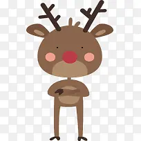 圣诞节卡通棕色驯鹿