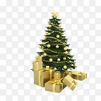 圣诞节圣诞树和礼物盒