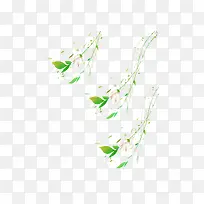 手绘彩色柳条素材