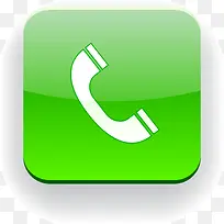 手机电话绿色矢量
