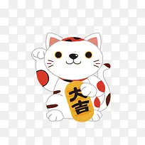 卡通手绘可爱的招财猫