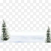 雪地和树