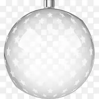 圣诞银色光感装饰球免抠素材