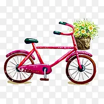 粉红色自行车