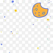 卡通月亮星星背景