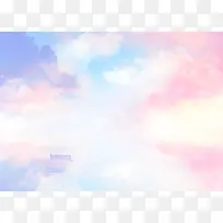梦幻紫色云层海报背景