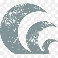 翻滚的矢量海浪