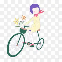 骑单车的女孩设计