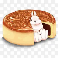 美味的月饼和小兔子