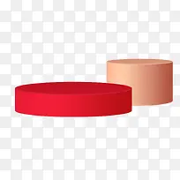 3D立体红色圆形立体图形
