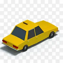 黄色出租车的背面