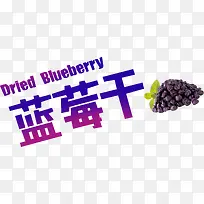 蓝莓干广告艺术字
