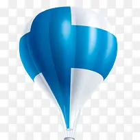 蓝色飞翔的气球