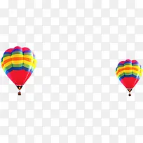 彩色空中飞翔的热气球