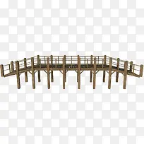 古代木制桥素材免抠图