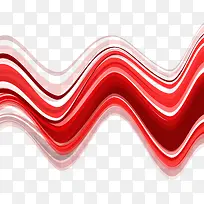抽象波浪红色条纹