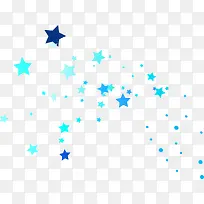 手绘蓝色星星圆点