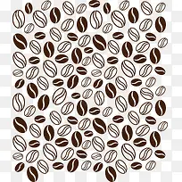 矢量咖啡豆底纹