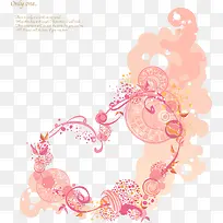 粉色韩式花纹
