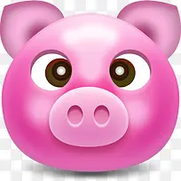 可爱粉红猪头