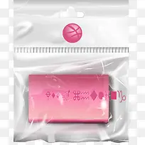 粉色化妆品塑料袋子