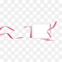 粉红色彩带纸张边框纹理