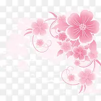 边角花朵装饰图案