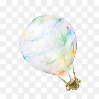 水彩热气球