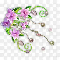 花朵珍珠装饰