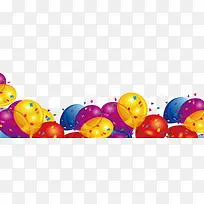 儿童节素材气球装饰彩带