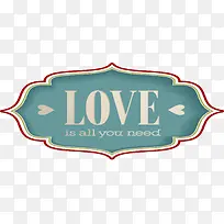 手绘love爱情标签