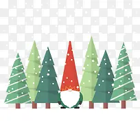圣诞节装扮的松树
