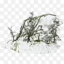 白雪树枝