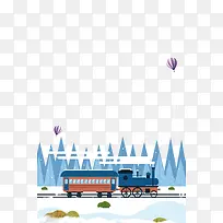 高清平安春运下雪中